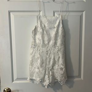 kendall and kylie white lace romper